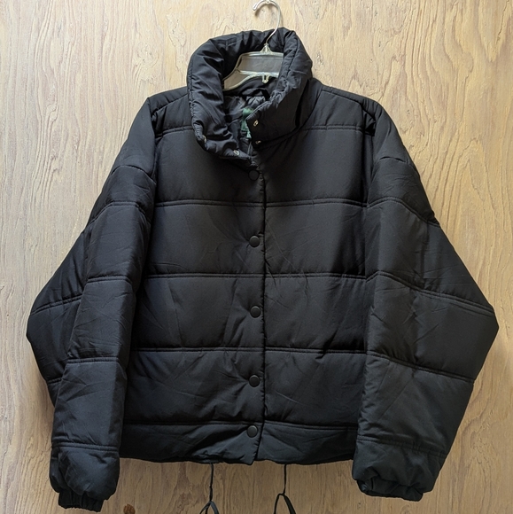 New Wild Fable Womens Sz XXL BLACK Puffer Jacket Black Poly Filled - Picture 1 of 9